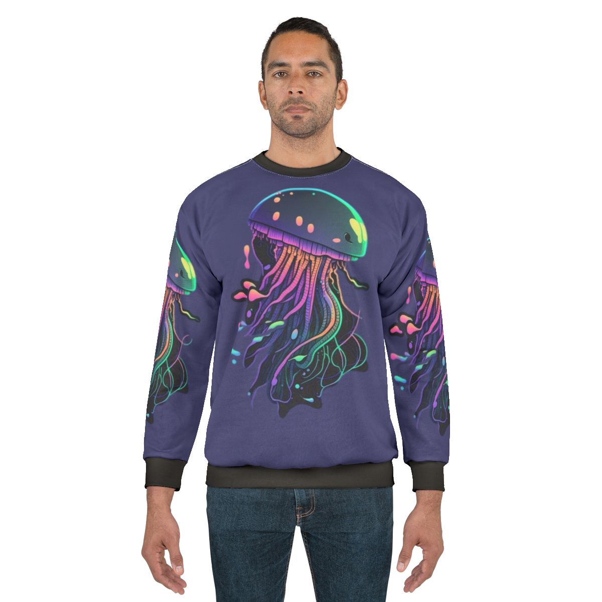Mythical sea creatures sweatshirt with fantasy beasts and enchanted animals
