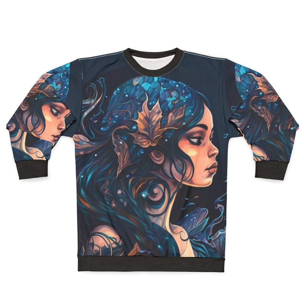 Mythical sea creatures sweatshirt featuring legendary, whimsical ocean beasts