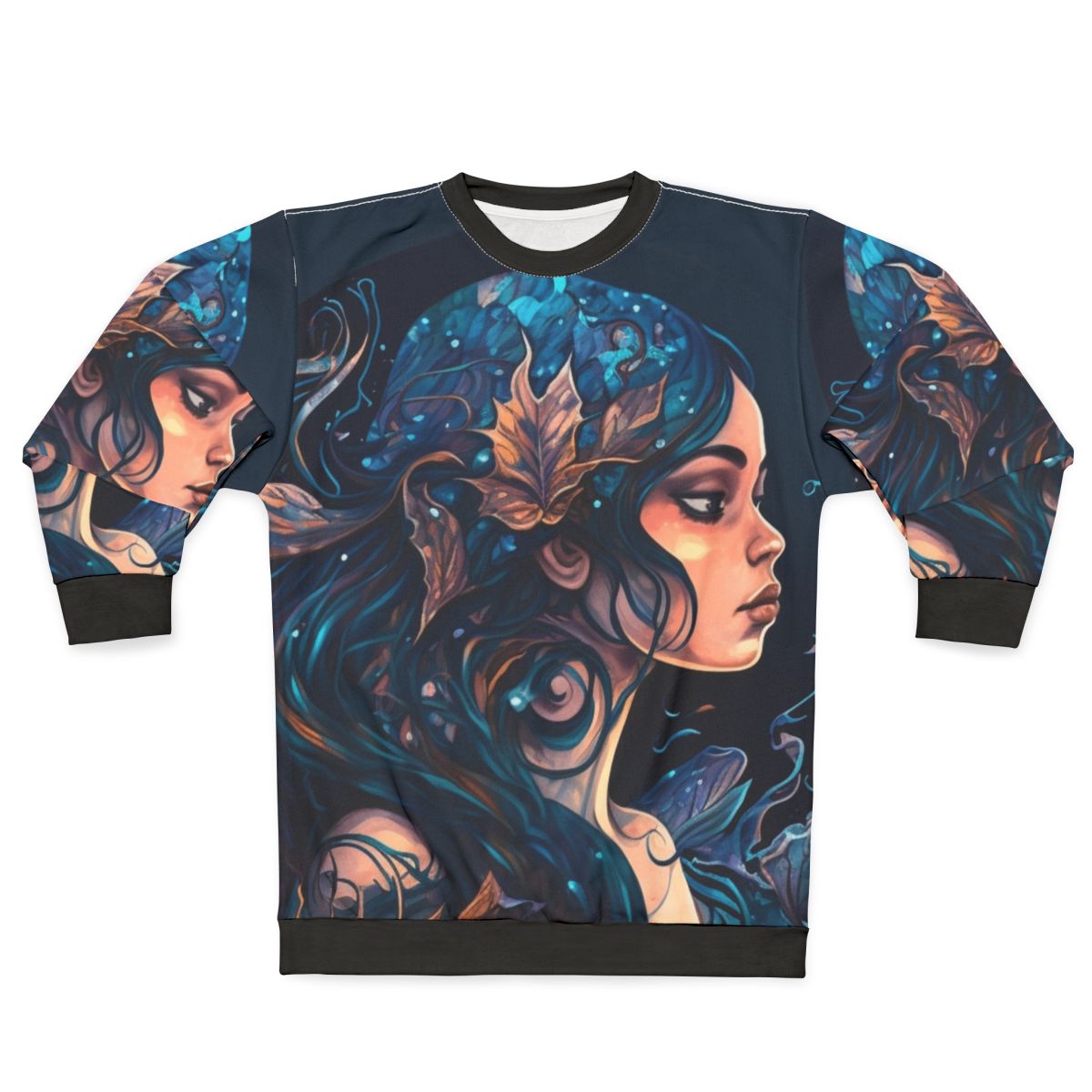 Mythical sea creatures sweatshirt featuring legendary, whimsical ocean beasts