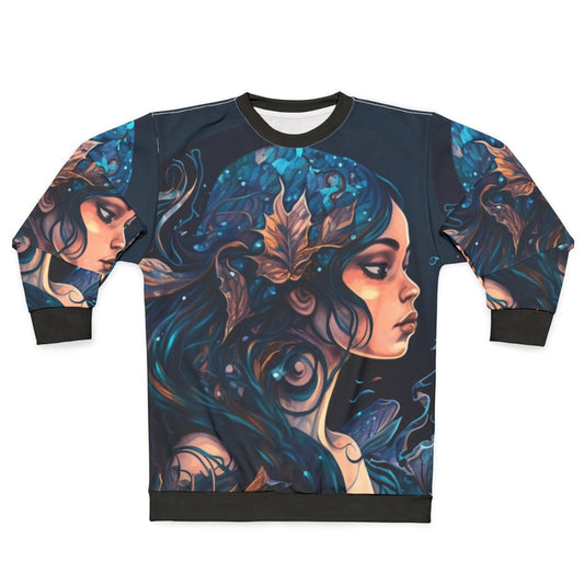Mythical sea creatures sweatshirt featuring legendary, whimsical ocean beasts