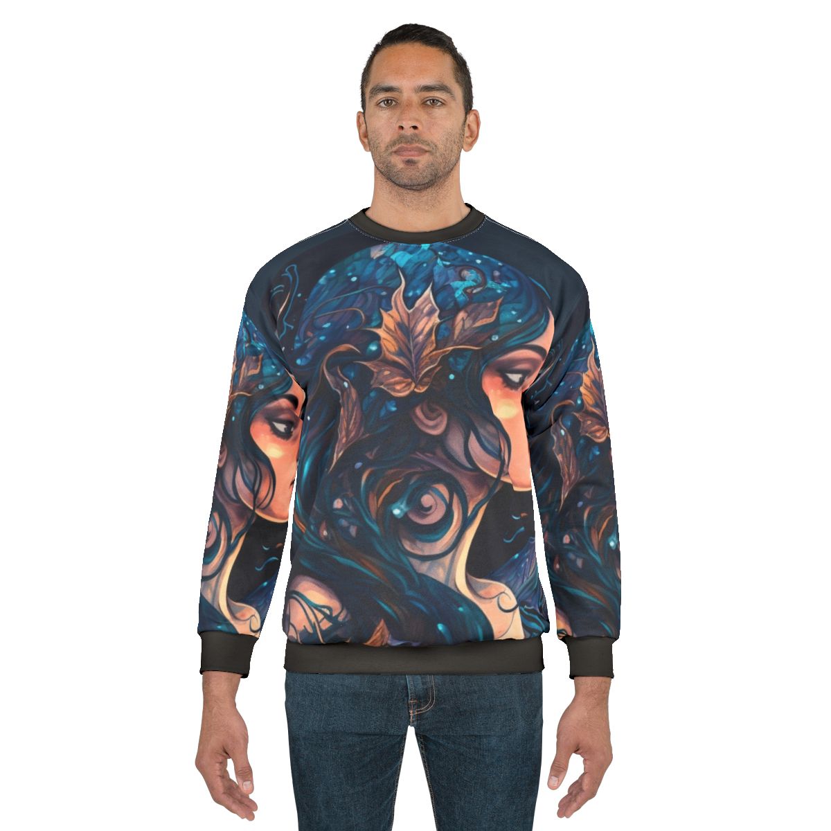 Mythical sea creatures sweatshirt featuring legendary, whimsical ocean beasts