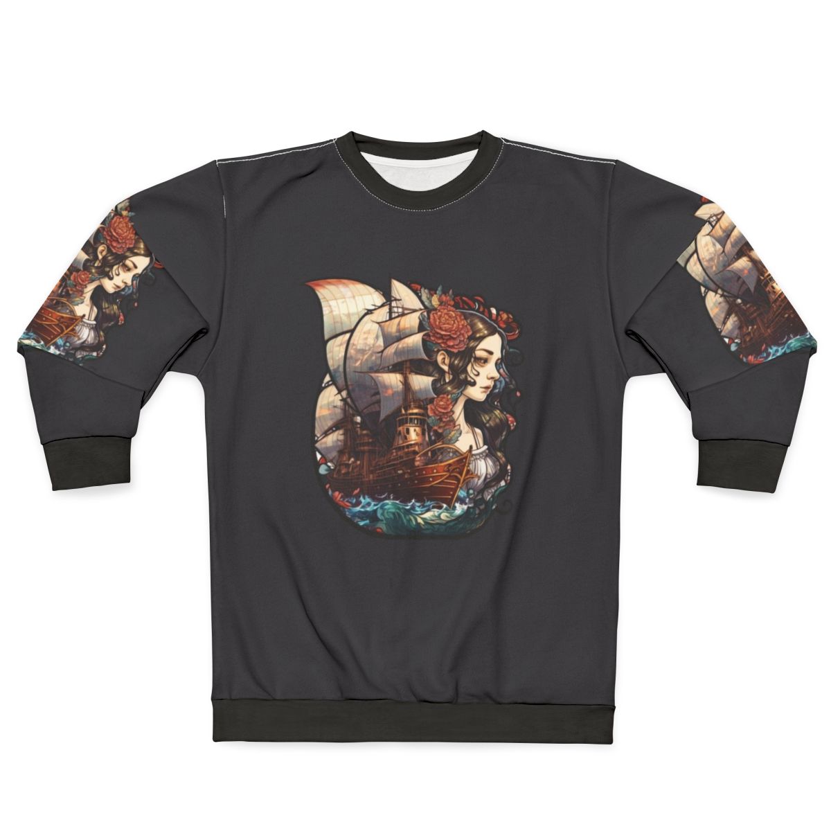 Mythical sea creatures sweatshirt featuring legendary beasts and fantasy creatures
