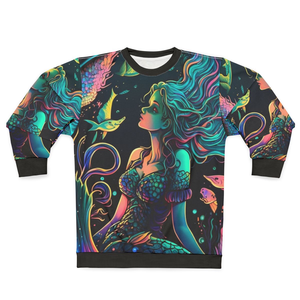 Mythical sea creatures sweatshirt featuring fantasy beasts