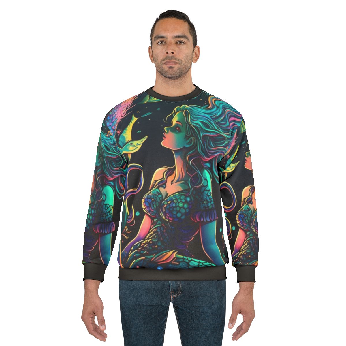 Mythical sea creatures sweatshirt featuring fantasy beasts