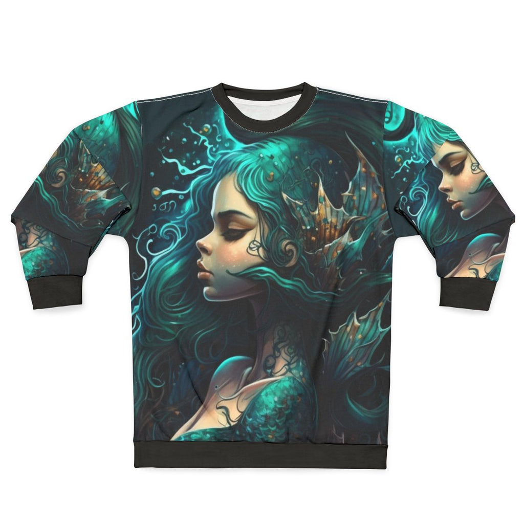Mythical sea creatures sweatshirt featuring fantastical and whimsical beasts
