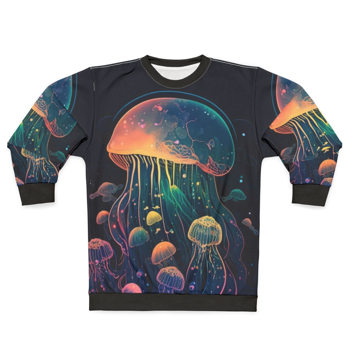 Mythical sea creatures sweatshirt featuring enchanting fantasy ocean animals