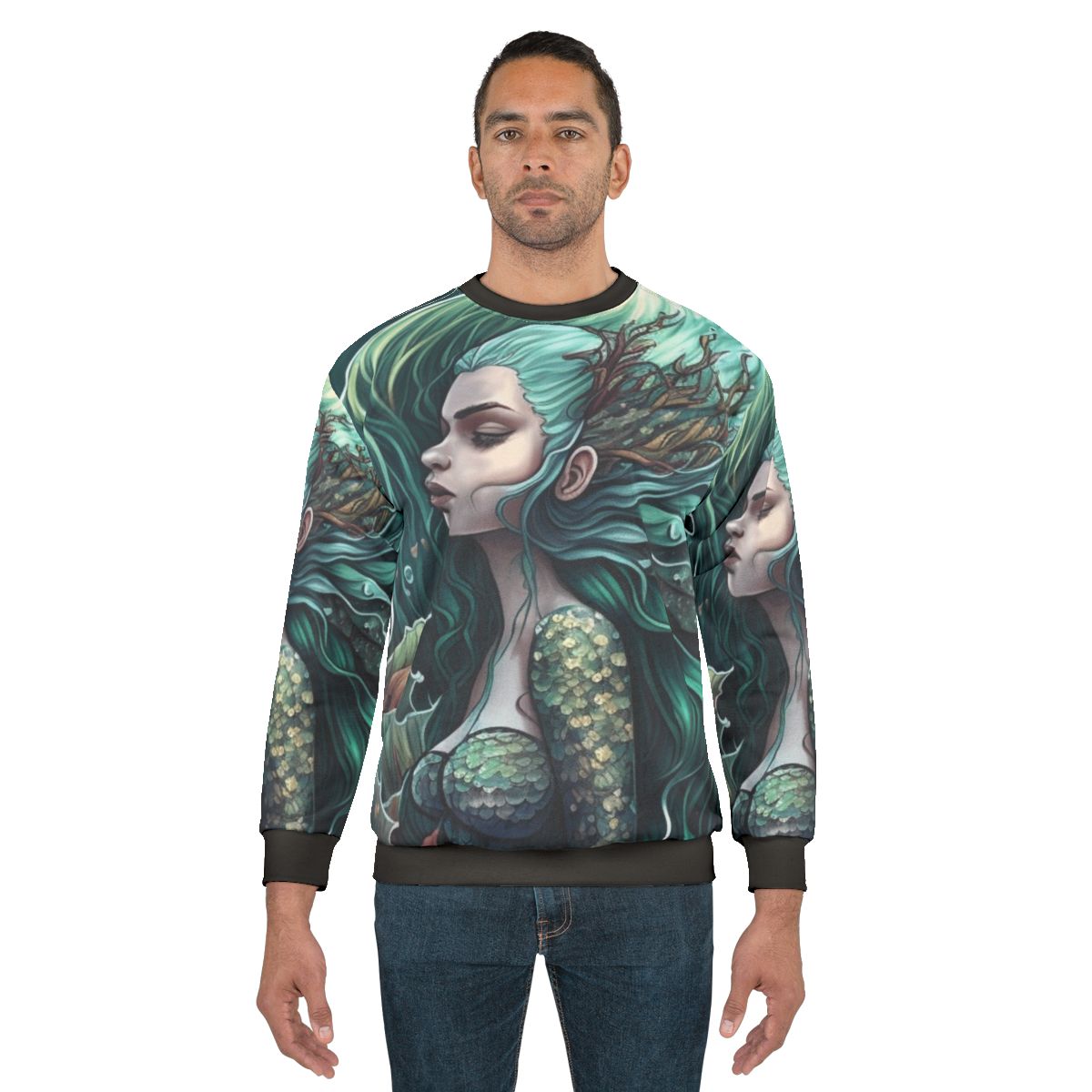 Sweatshirt featuring enchanting mythical sea creatures