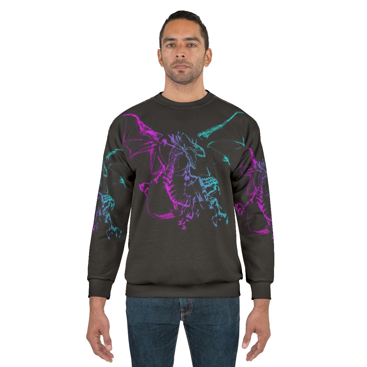 Neon mythological legendary animal design sweatshirt