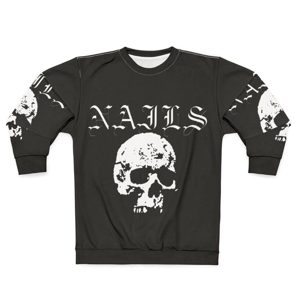 Nails Hardcore Punk Band White Sweatshirt