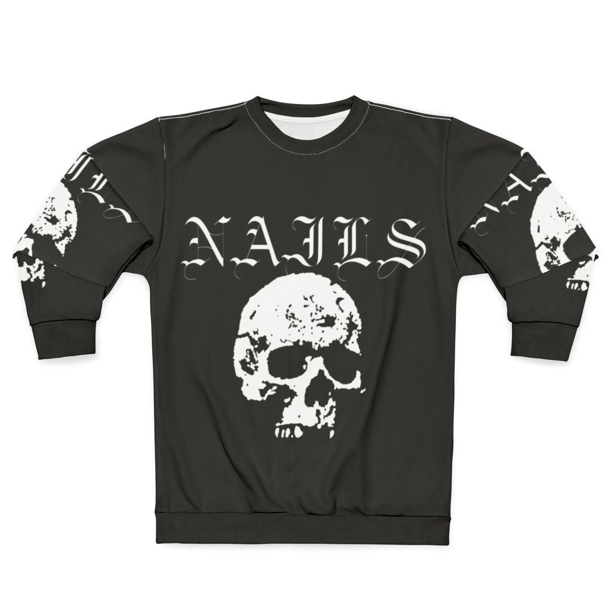 Nails Hardcore Punk Band White Sweatshirt