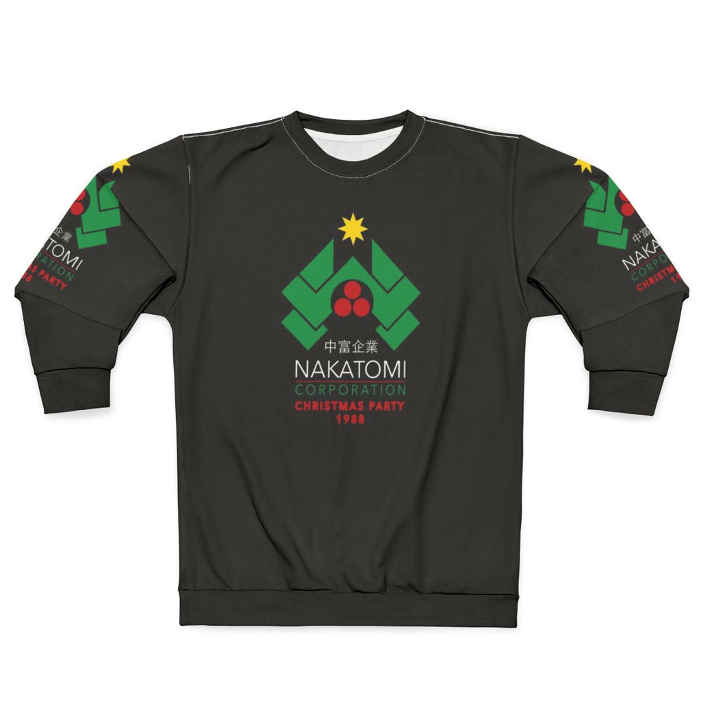 Retro Nakatomi Corporation Christmas Party Sweatshirt featuring Die Hard movie references