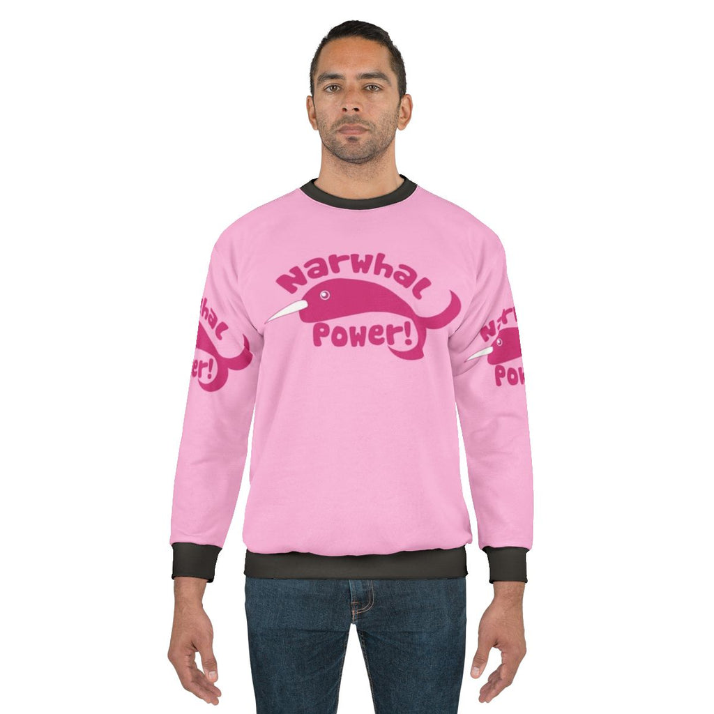 Narwhal Power Sweatshirt with Cute and Retro Design
