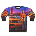 Nash Bridges vintage police sweatshirt with muscle car and San Francisco Golden Gate Bridge