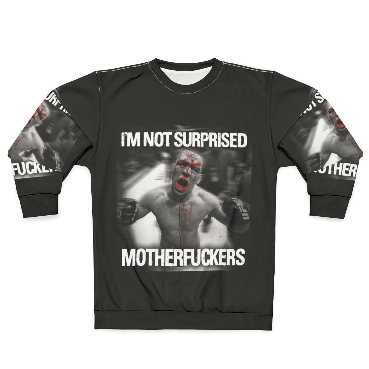 Nate Diaz "Not Surprised Motherfuckers" UFC Combat Sport Sweatshirt