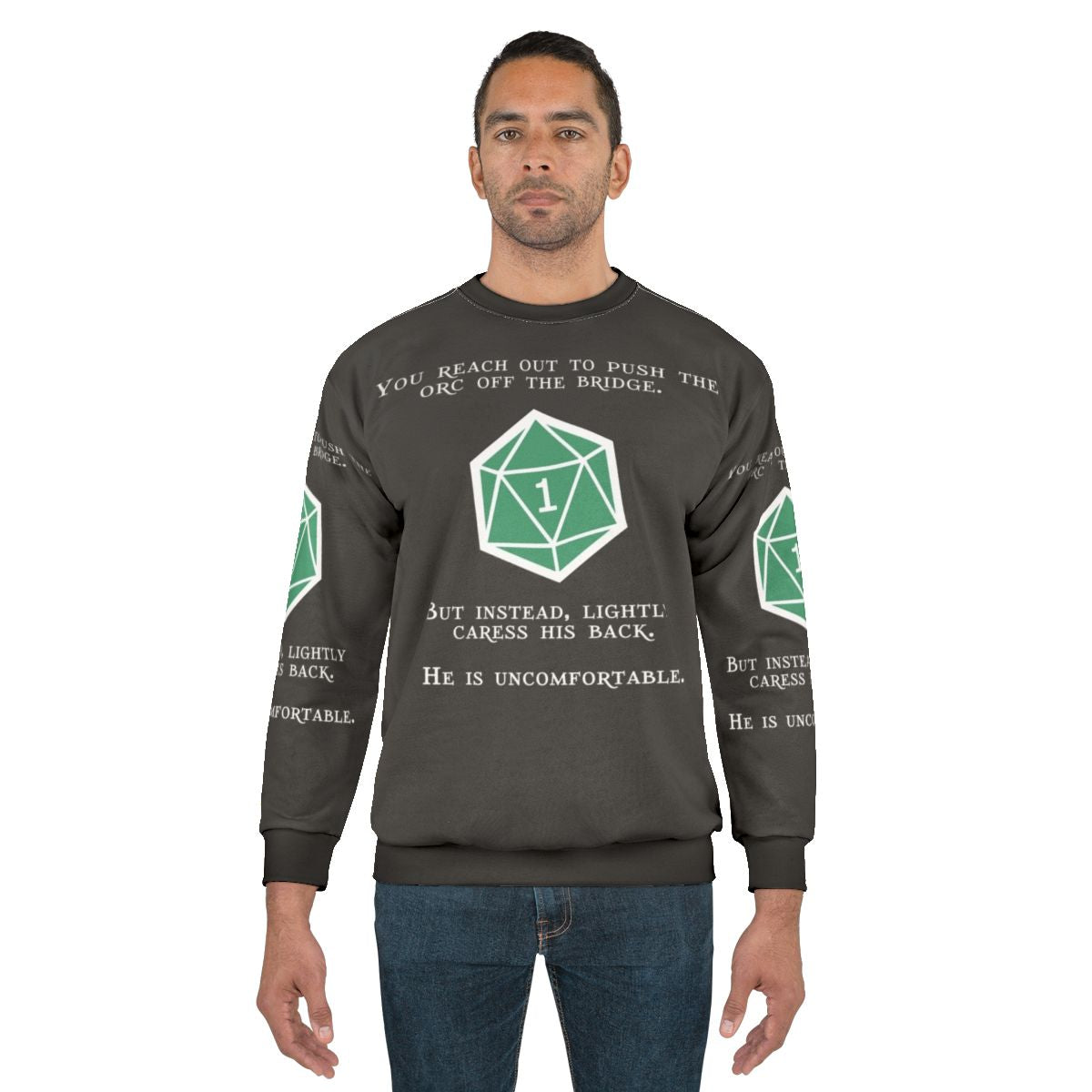 Natural 1 Orc Dungeons and Dragons Sweatshirt