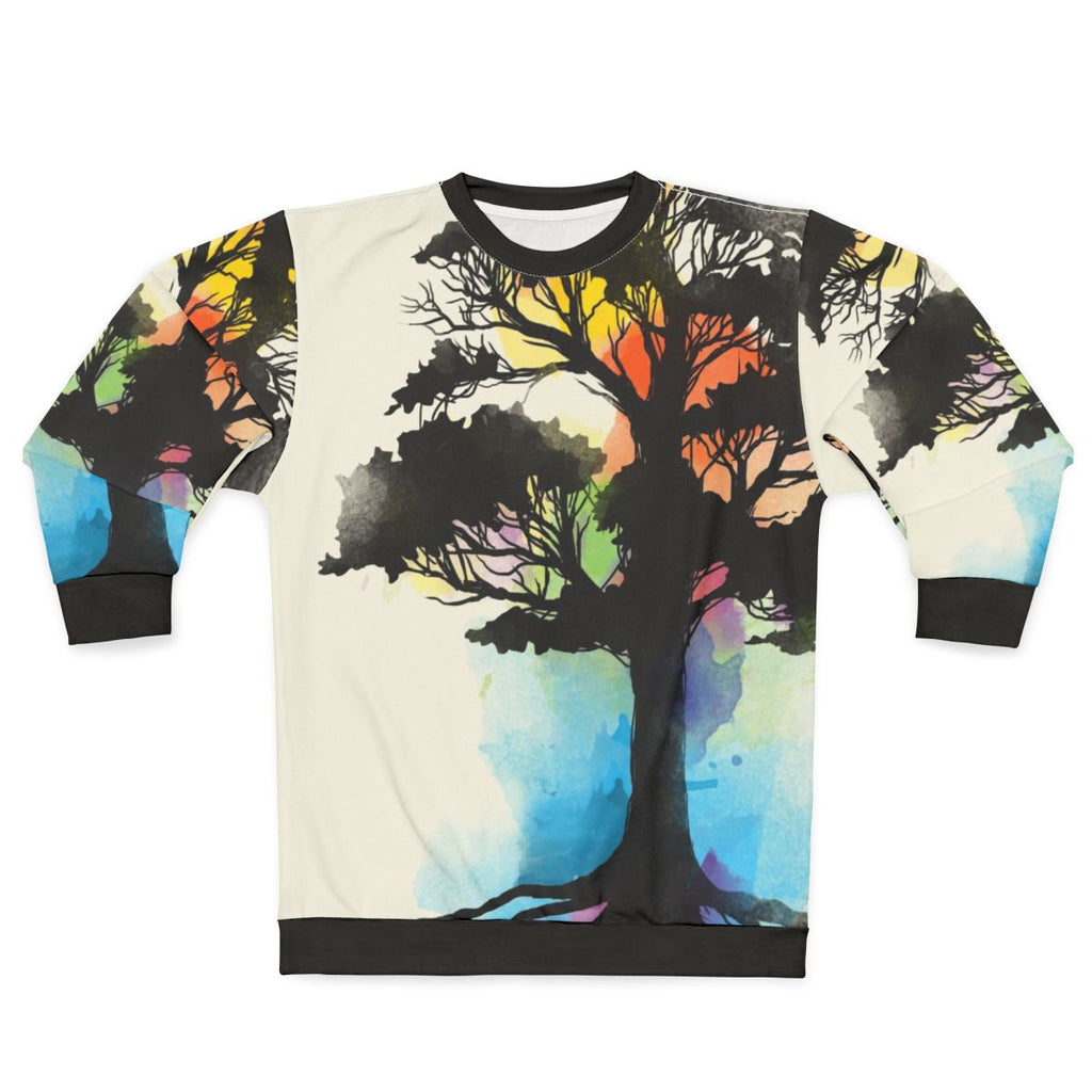 Natural Source Watercolor Sweatshirt with nature-inspired design