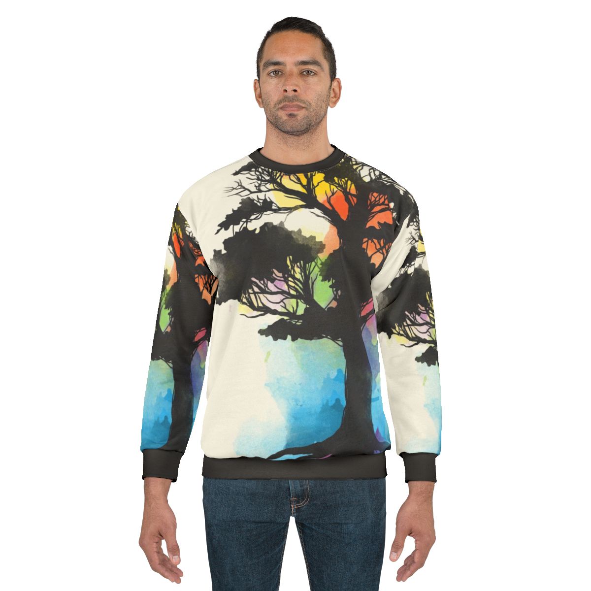 Natural Source Watercolor Sweatshirt with nature-inspired design