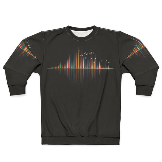 Nature sound wave geometric vibrations sweatshirt