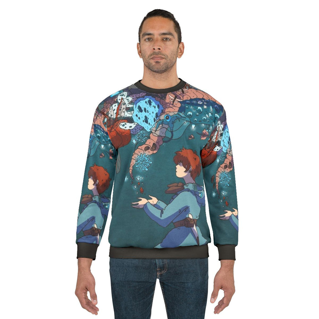 Nausicaa inspired sweatshirt with glowing insect pattern
