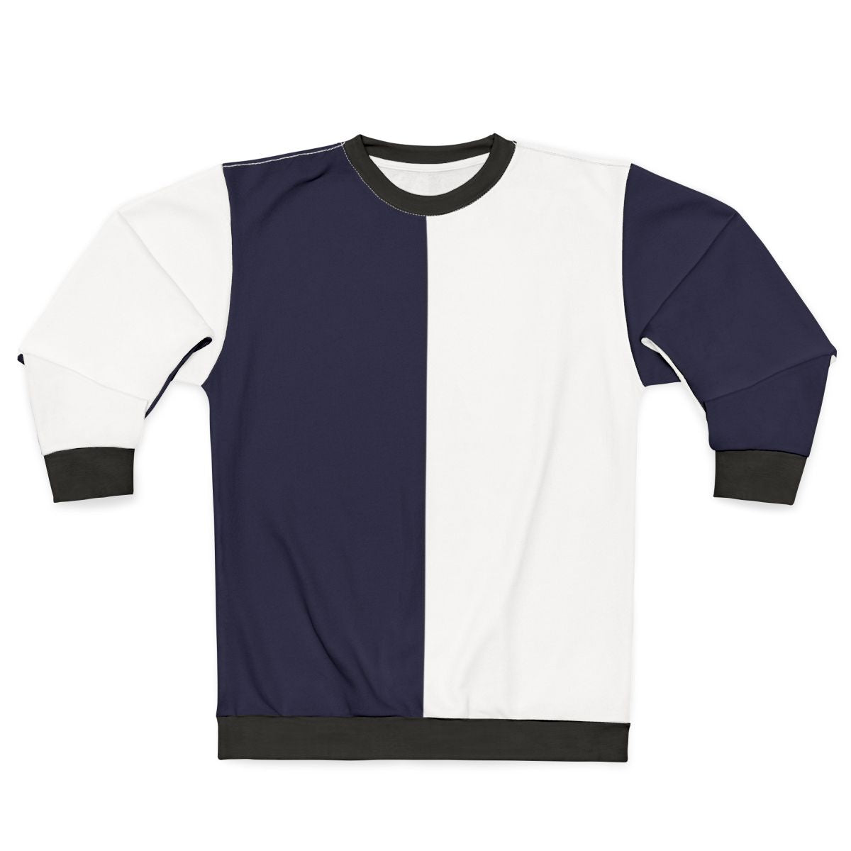 Navy blue and white bicolor sweatshirt