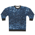 Navy Blue Glitter Simulated Look Sweatshirt