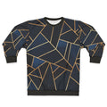 Navy blue abstract geometric pattern sweatshirt
