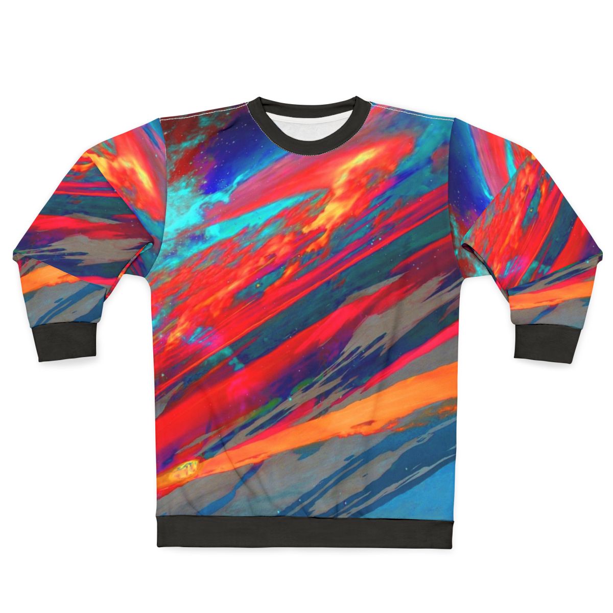 Cosmic Nebula Sweatshirt featuring a vibrant galaxy design