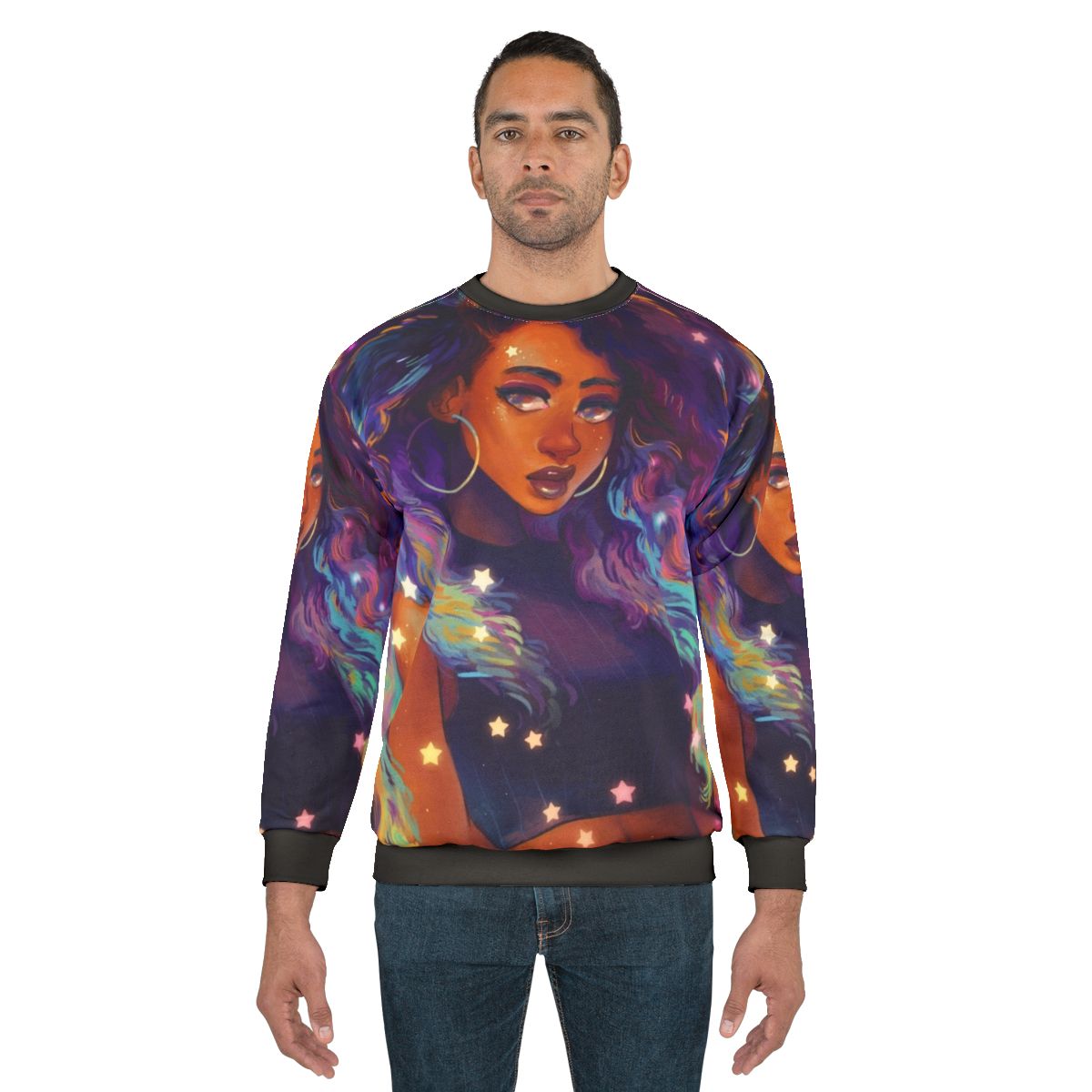 Nebula Sweatshirt with Cosmic Galaxy Design