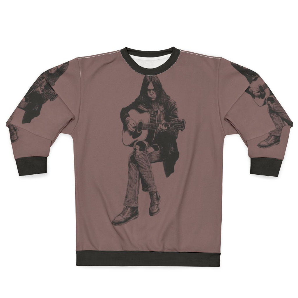 Neil Young Sweatshirt with Image of the Legendary Singer-Songwriter