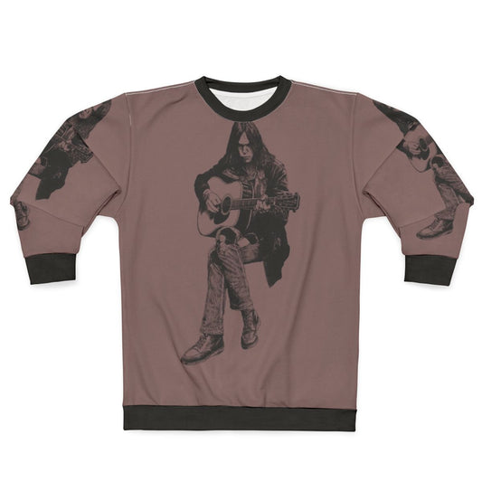Neil Young Sweatshirt with Image of the Legendary Singer-Songwriter