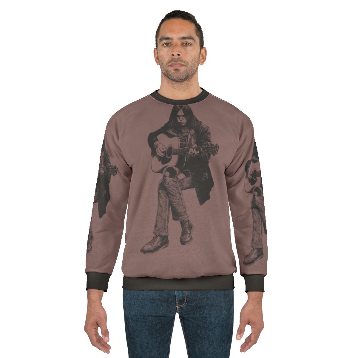 Neil Young Sweatshirt with Image of the Legendary Singer-Songwriter