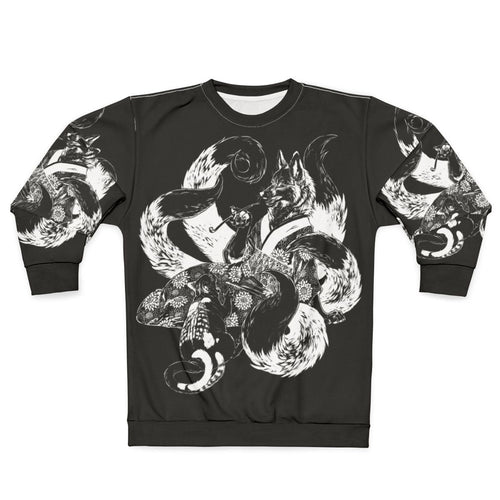 Anime nekomata and kitsune inverted sweatshirt