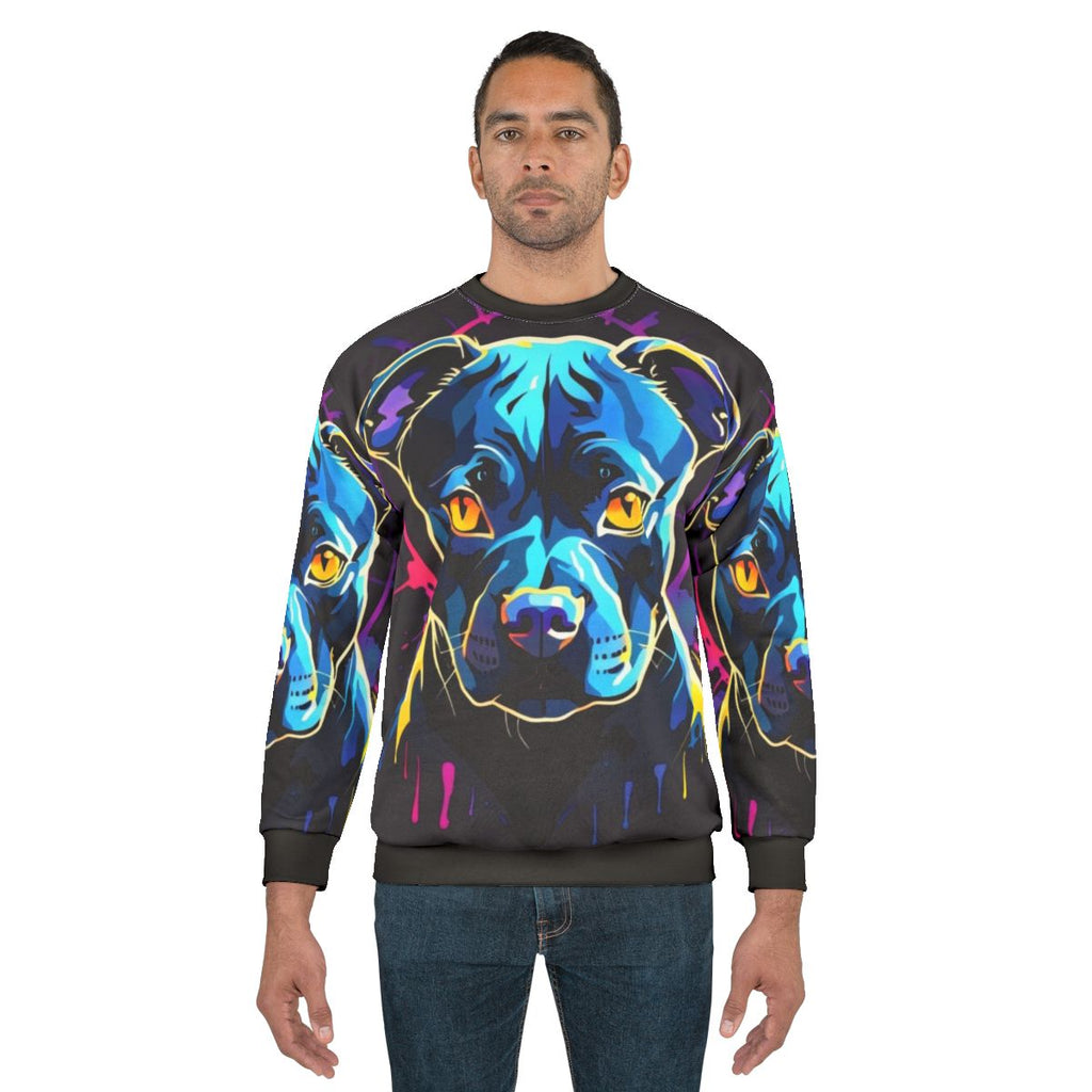 Neon Pitbull Dog Sweatshirt