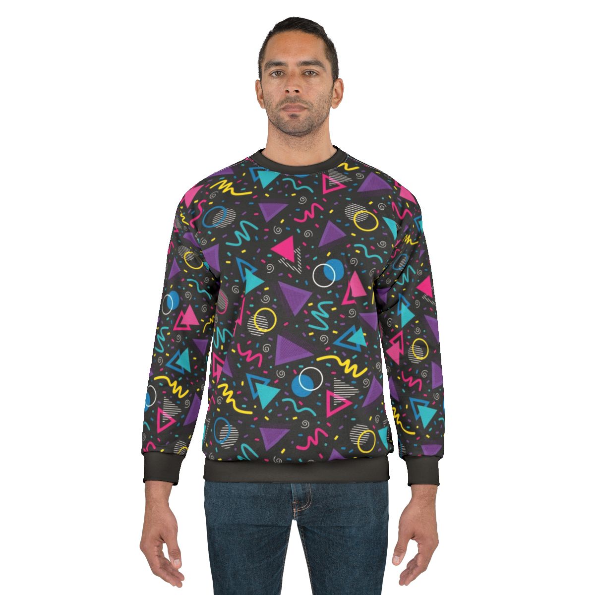 Neon Retro 90s Sprinkle Pattern Sweatshirt