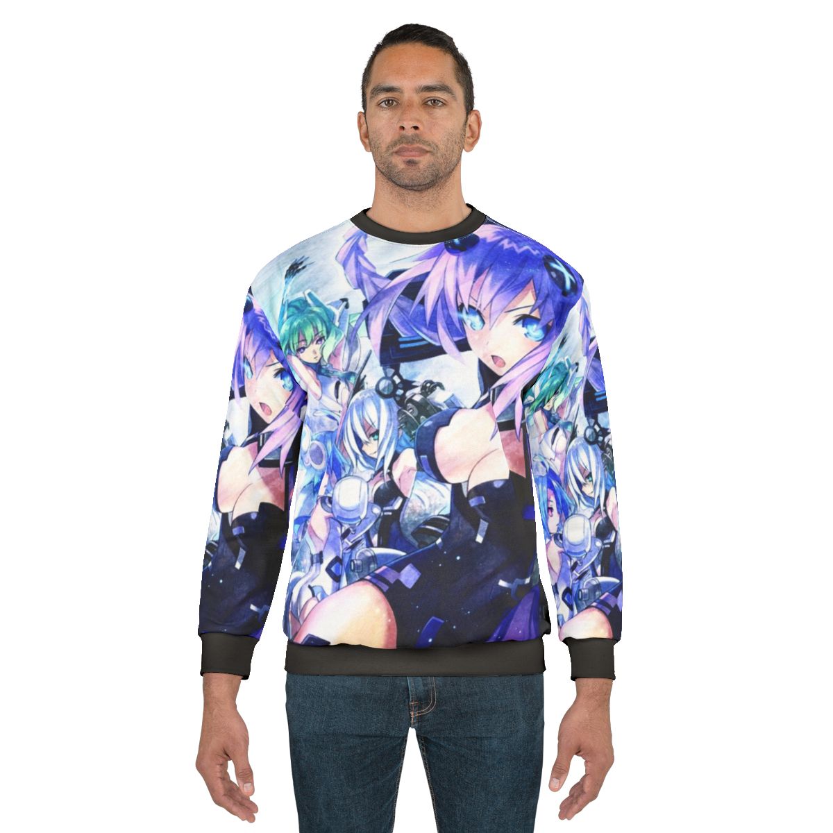 Hyperdimension Neptunia Sweatshirt featuring the character Neptune