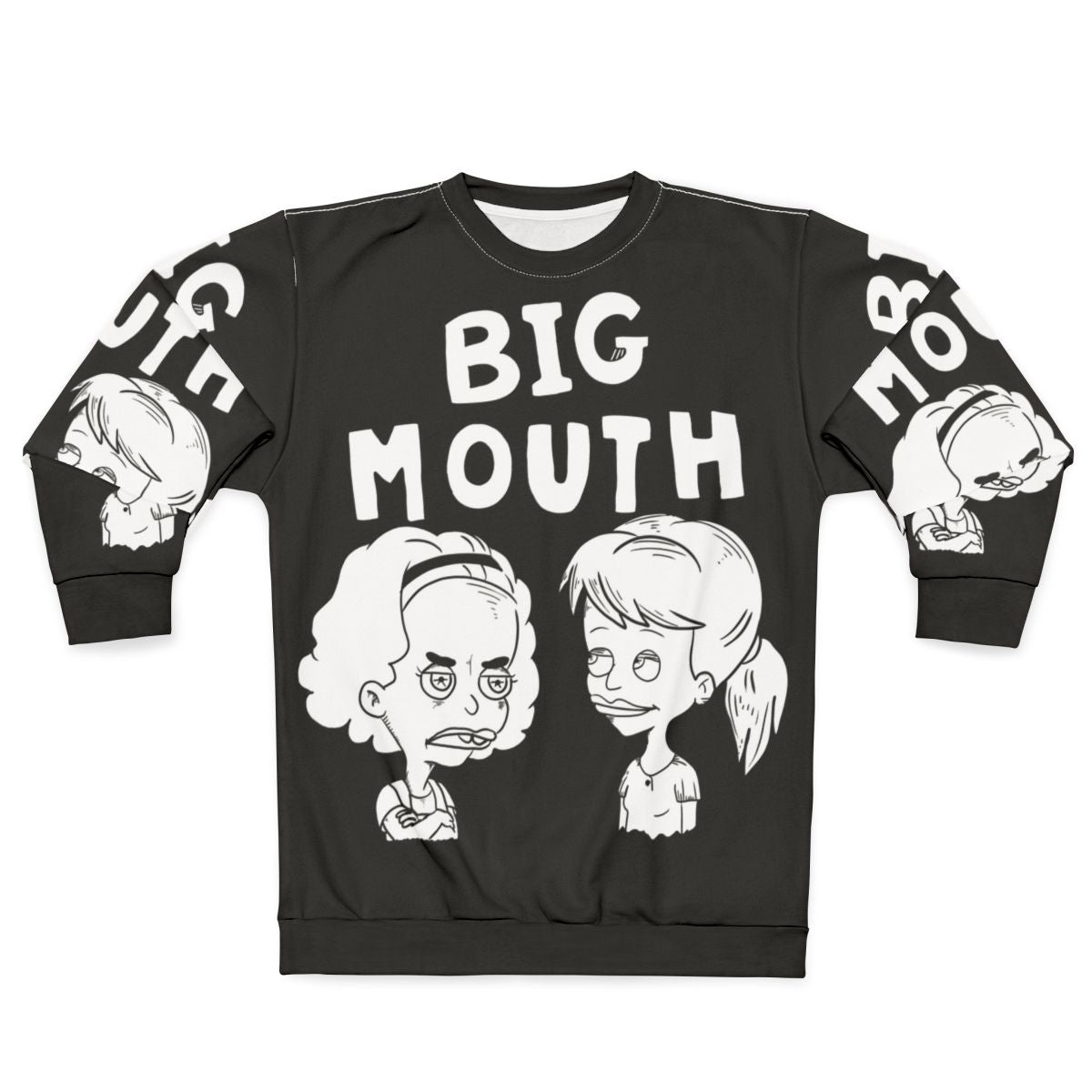 Netflix Big Mouth Sweatshirt Featuring the Cast of the Animated Comedy