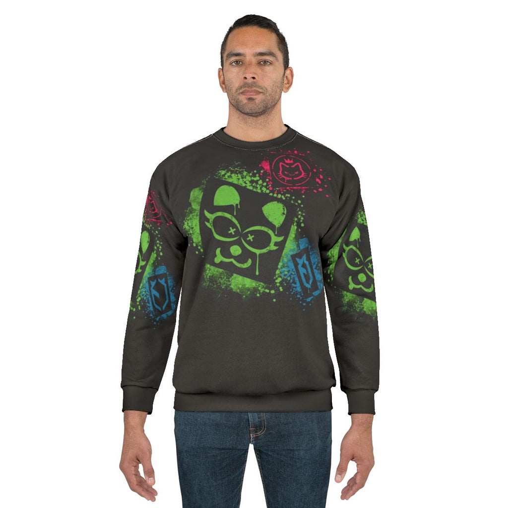 Cyberpunk Netrunner Graffiti Sweatshirt