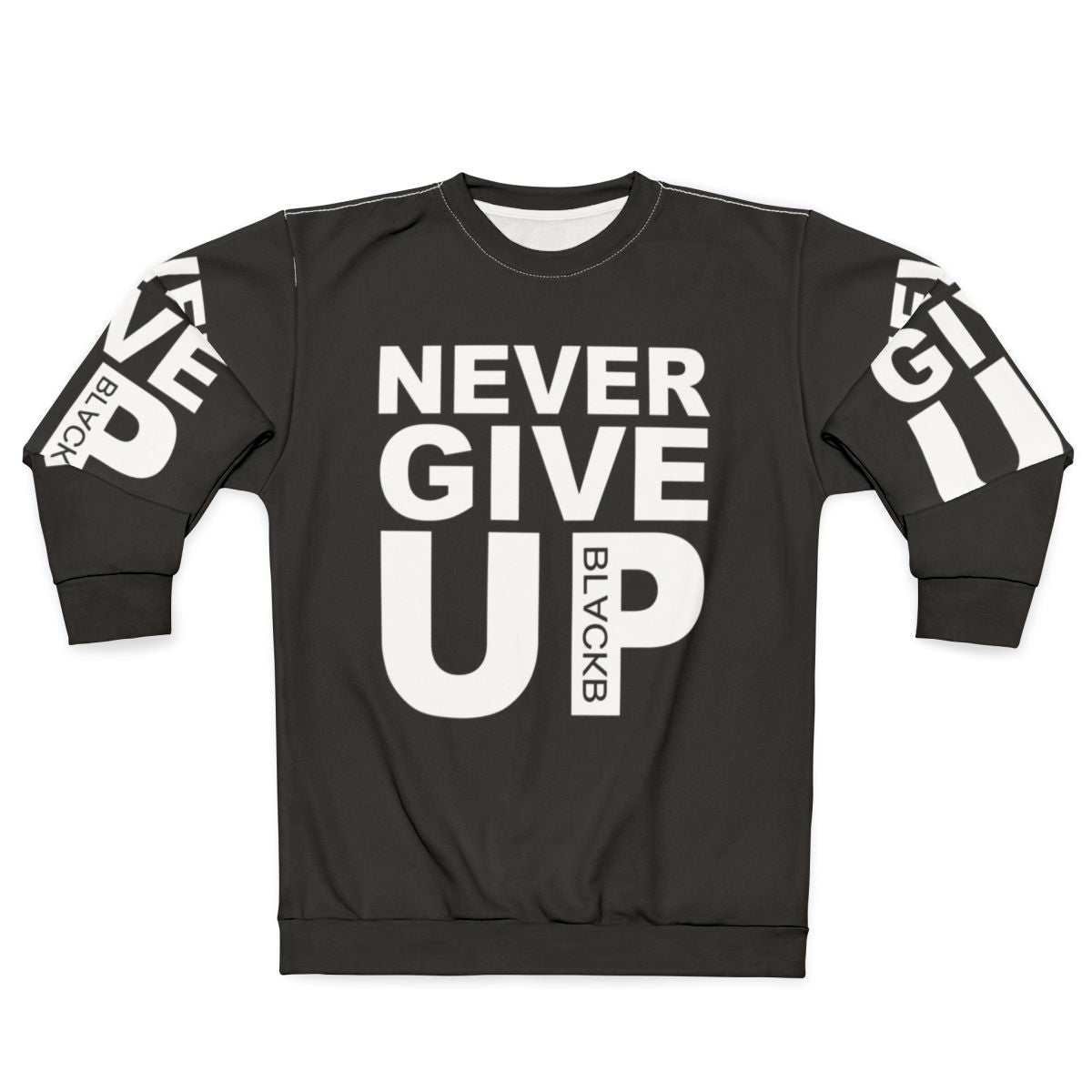 Never Give Up Inspirational Sweatshirt featuring Mohamed Salah