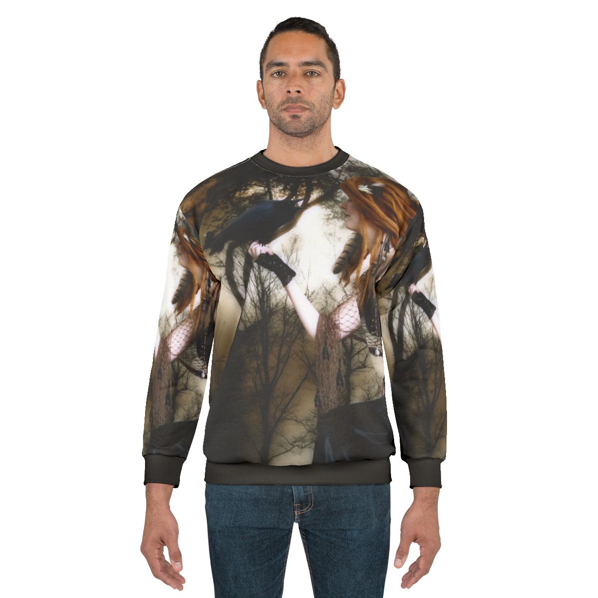 Nevermore Gothic Sweatshirt featuring a raven design