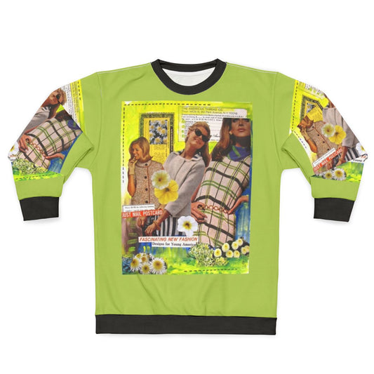 Vintage collage fashion sweatshirt for women