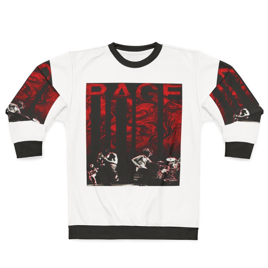 Musician sweatshirt with Rage Against the Machine inspired design