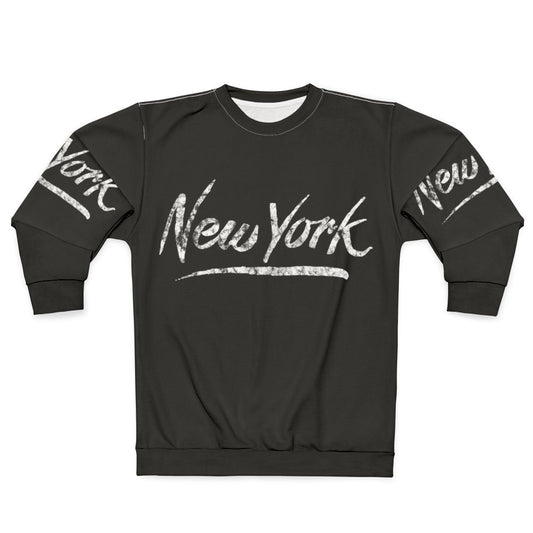 80s Over The Top Distressed New York Sweatshirt