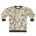 New Zealand Biology Sweatshirt featuring a repeating pattern of nature elements