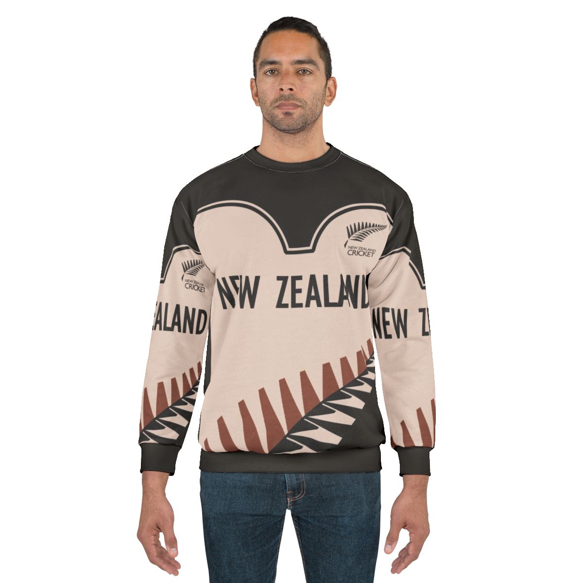 New Zealand Cricket Sweatshirt with Black Caps Logo