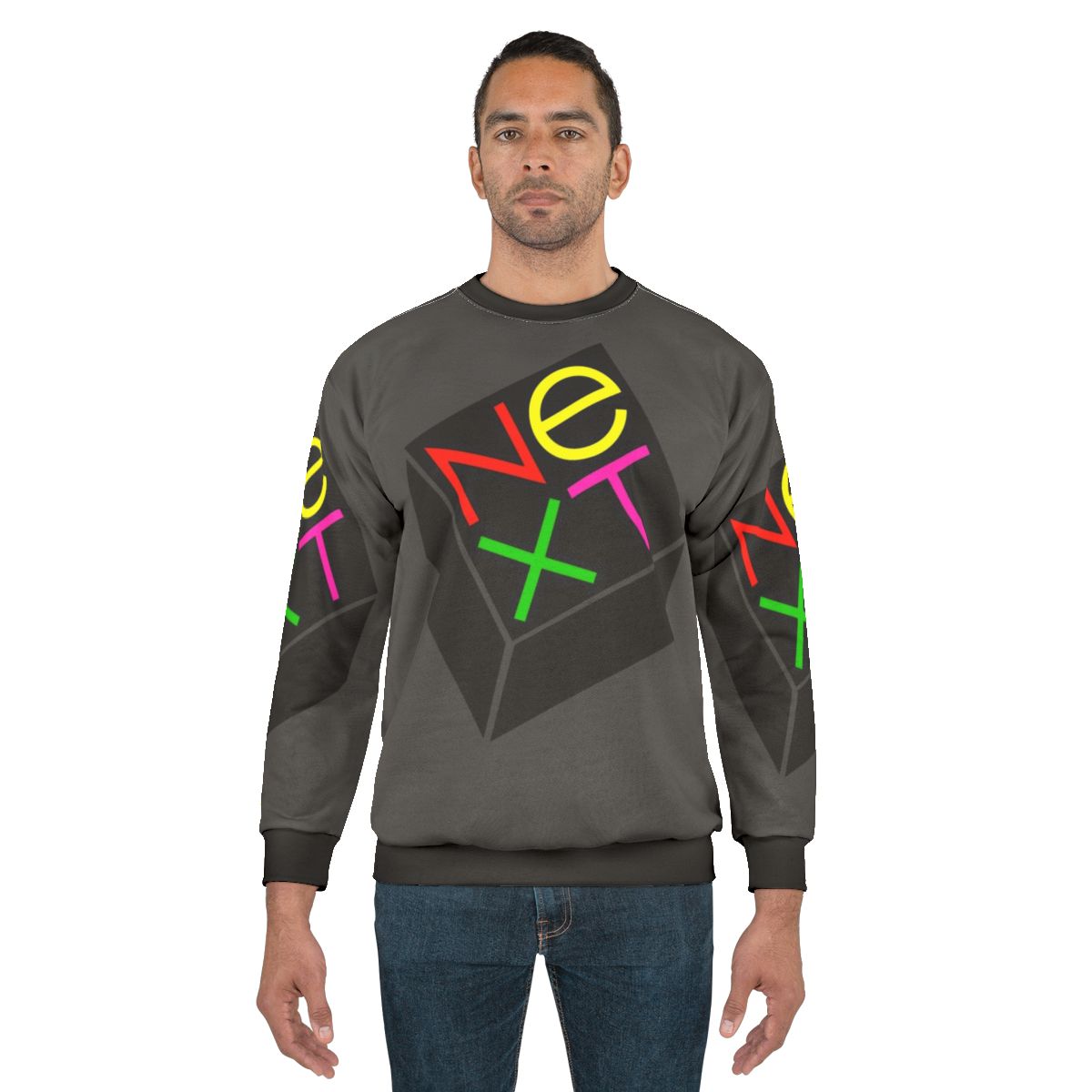 Next Computer Sweatshirt with retro computing, programming, and coding design