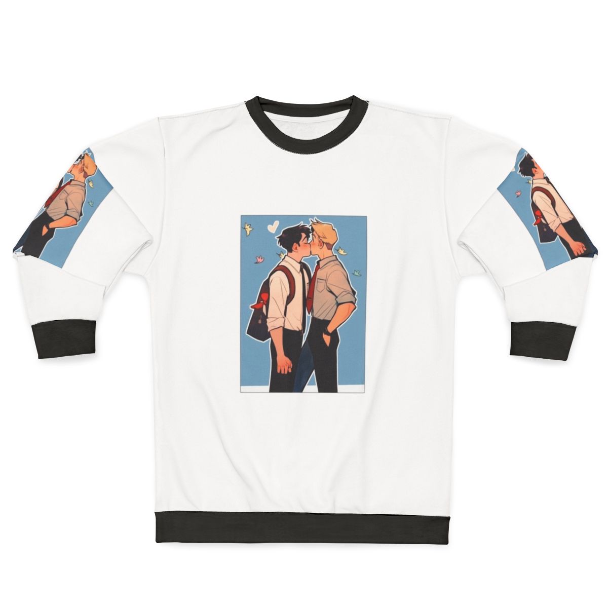 Nick and Charlie Heartstopper Netflix Fanart Sweatshirt
