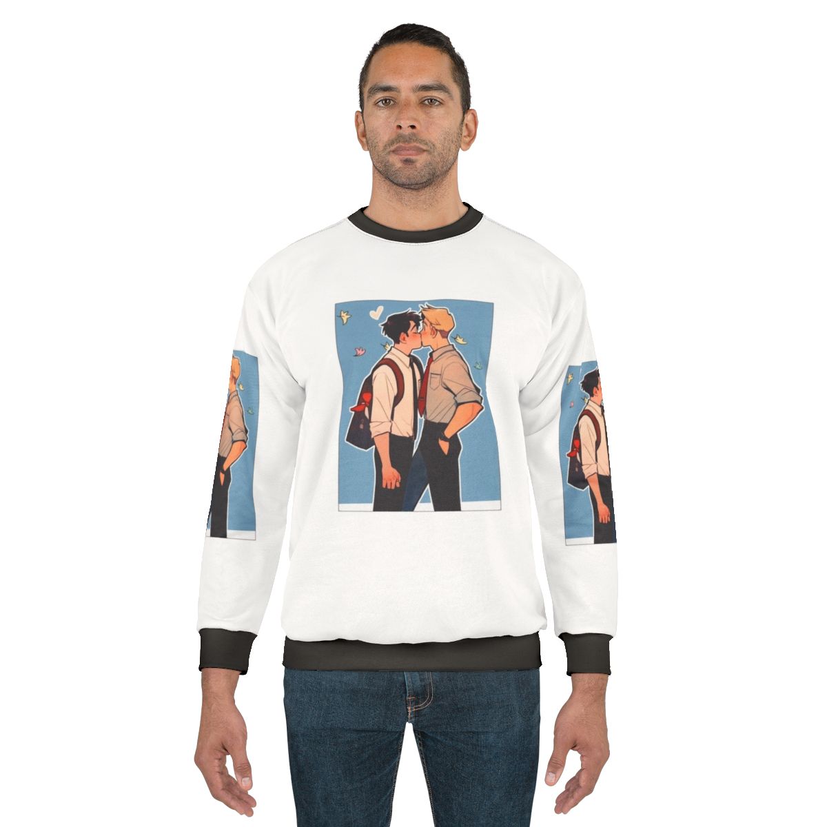 Nick and Charlie Heartstopper Netflix Fanart Sweatshirt