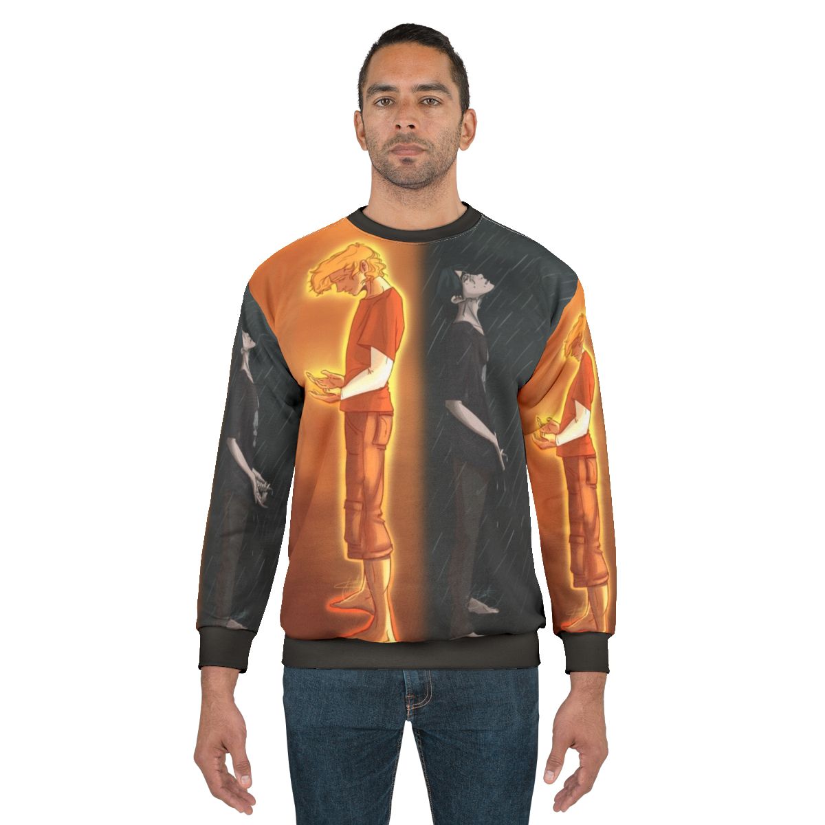 Nico and Will sun and rain pair sweatshirt featuring percy jackson solangelo characters