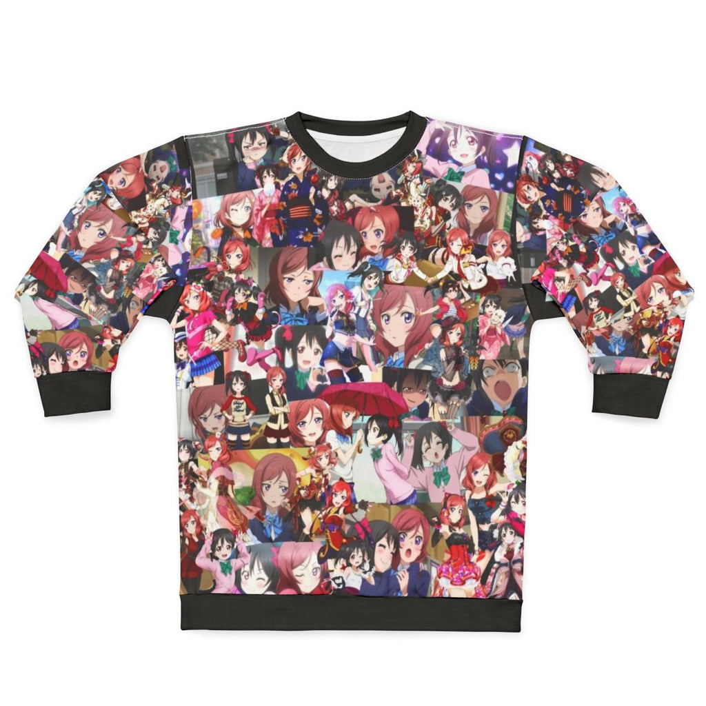Nico and Maki 'Love Live!' anime characters on a sweatshirt
