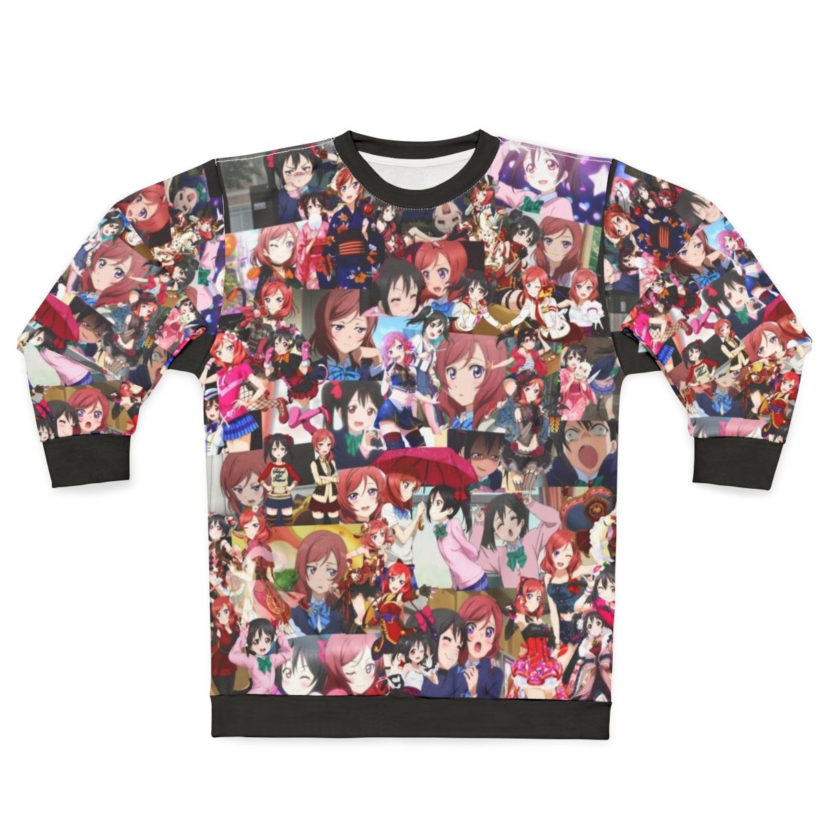 Nico and Maki 'Love Live!' anime characters on a sweatshirt